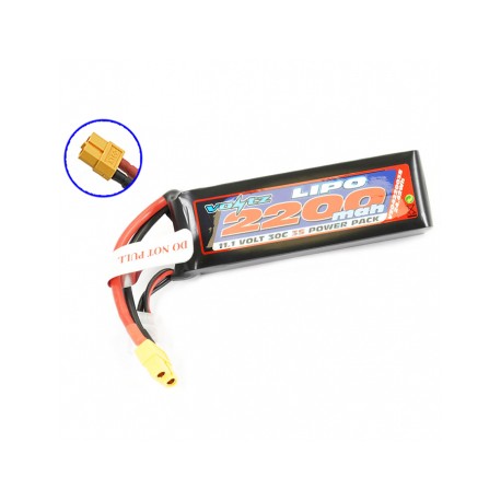 VOLTZ 2200mah 11.1V 30C LIPO BATTERY w/XT60