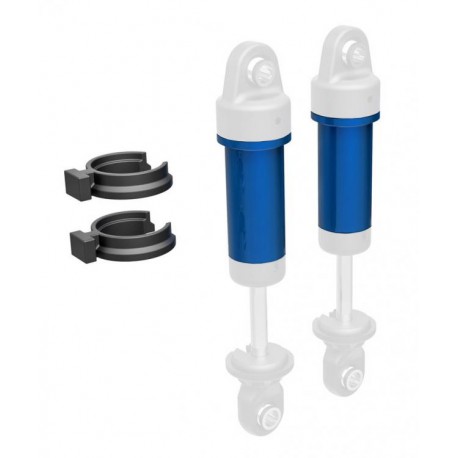 Traxxas Body, GTM shock, 6061-T6 aluminum (blue-anodized) (includes spring pre-load spacers) (2) 9763-BLUE