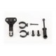 Trailer hitch (assembled)/ trailer coupler/ 3mm spring pre-load spacers (2)/ 2.5x8mm BCS (2)/ 1.6x10mm BCS (self-tapping) (1)