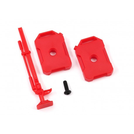 Traxxas 9721 Fuel canisters (left & right)/ jack ( red)