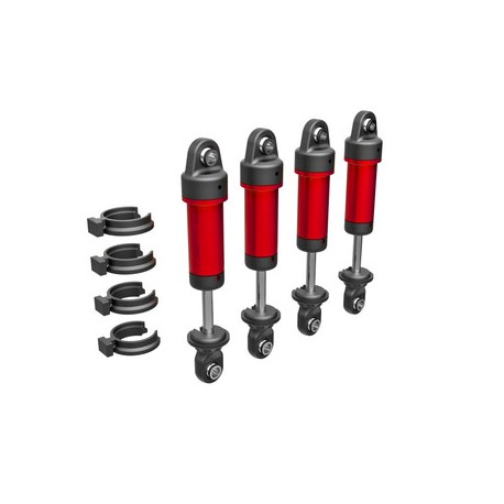 Shocks, GTM, 6061-T6 aluminum (red-anodized) (fully assembled w/o springs) (4)