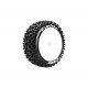 Louise RC - B-UPHILL - 1-8 Buggy Tire Set - Mounted - Soft - White Wheels - Hex 17mm - L-T3271SW