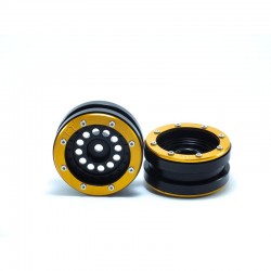 METSAFIL Beadlock Wheels PT-Bullet Noir/Doré 1.9 (2 pcs)