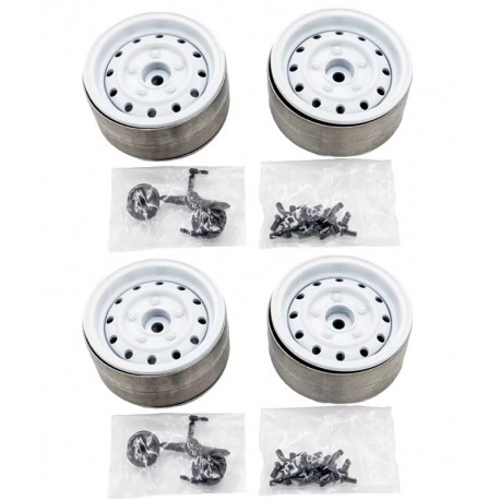 Hobbytech JANTES CRAWLER METAL 1.9 BEADLOCK CLASSIC 1 BLANCHE (4PCS)