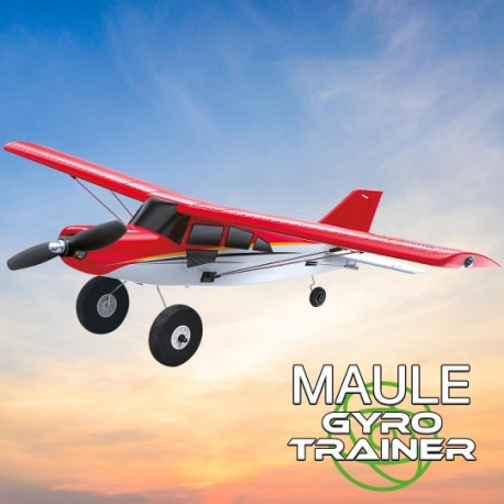 MHD FLY Avion électrique radiocommandé MAULE GYRO TRAINER rouge Mode 2 RTF