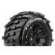 Louise RC - MFT - X-CHAMP - Tire Set for X-Maxx - Mounted - Sport - Black wheels - Hex 24mm - L-T3349B